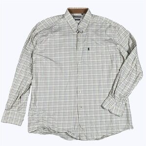 Barbour Tartan Check Plaid Button Down Dress Shirt Men US XL Multicolor